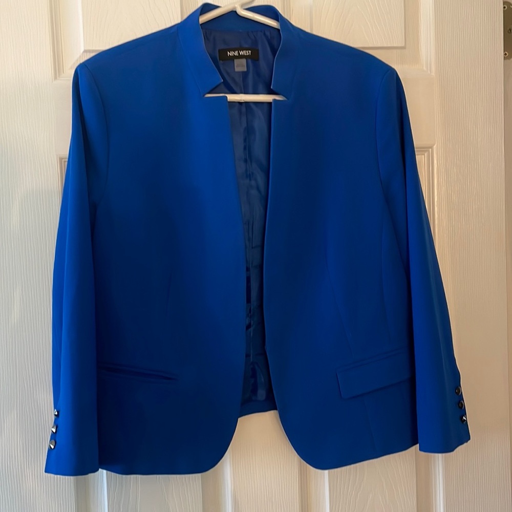 Royal blue Nine West suit jacket